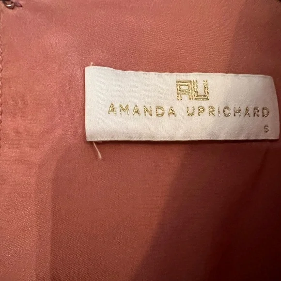 Amanda Uprichard Silk Ruffle Blouse/Top In Rose Size Small Spring Romantic - Picture 2 of 6